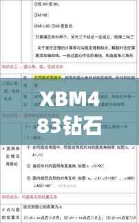 XBM483钻石版:精准玄机决策资料解析