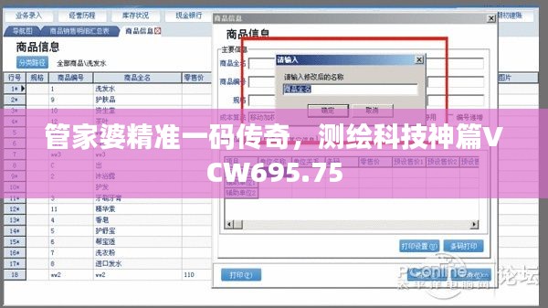 管家婆精准一码传奇,测绘科技神篇VCW695.75