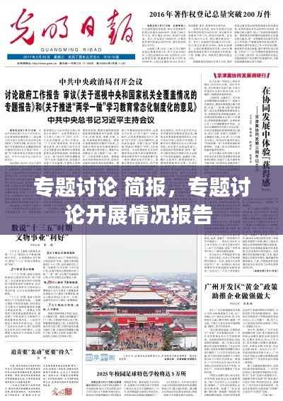 专题讨论 简报，专题讨论开展情况报告 